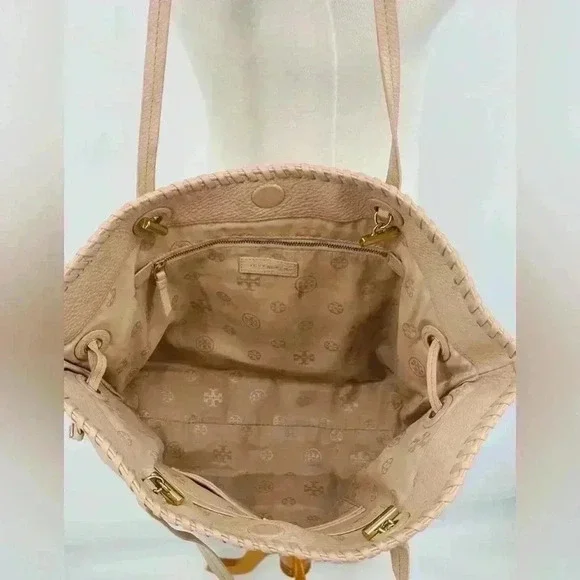 Tory Burch Leather Marion Slouchy East/West Tote Bag - Picture 6 of 9